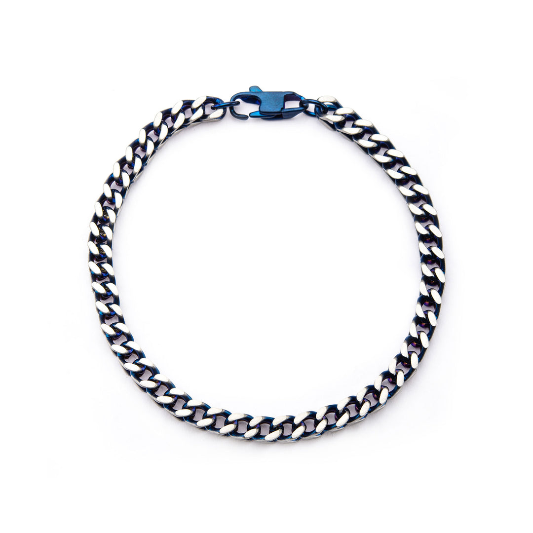 Steel Blue IP Franco Chain Bracelet