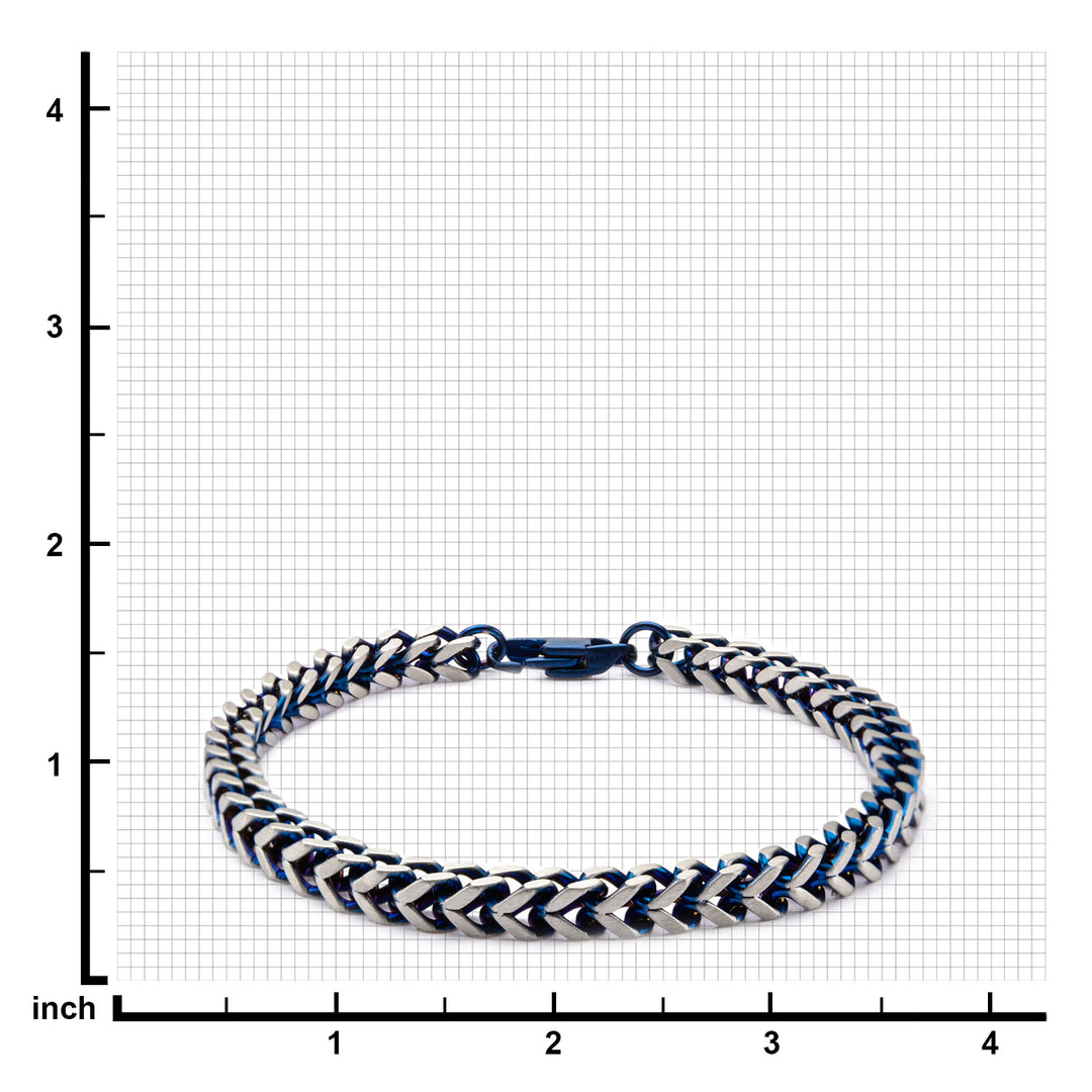 Steel Blue IP Franco Chain Bracelet