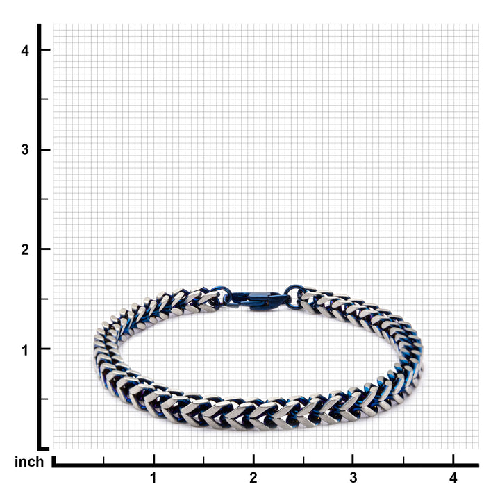 Steel Blue IP Franco Chain Bracelet
