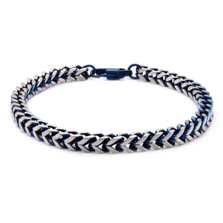 Steel Blue IP Franco Chain Bracelet