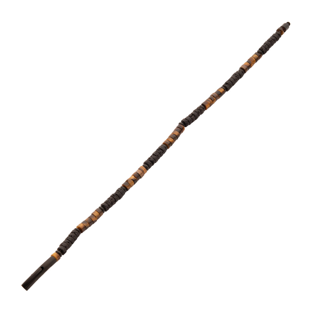 Magma Tiger (Tiger-eye / Lava) Heishi Bead Bracelet