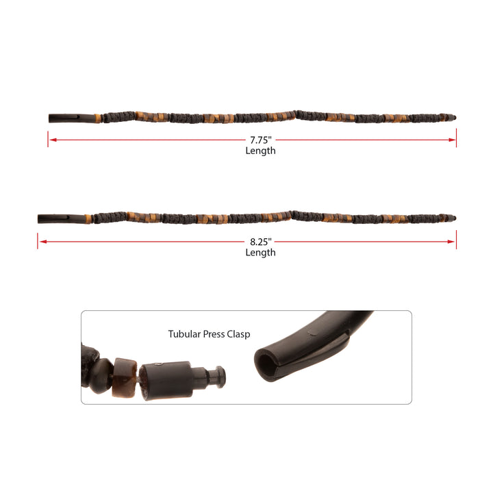 Magma Tiger (Tiger-eye / Lava) Heishi Bead Bracelet