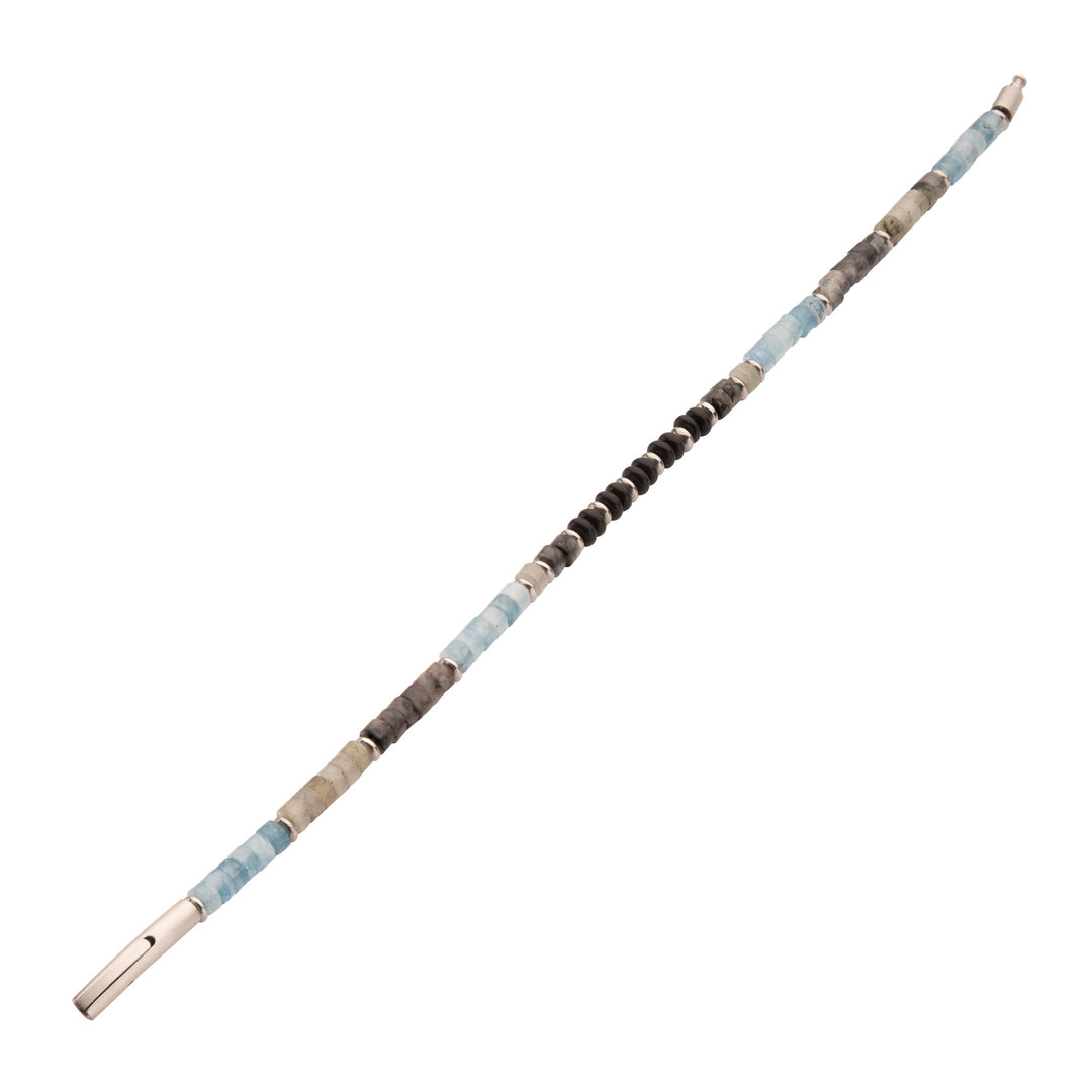 Tundra (Labradorite / Aquamarine / Moonstone) Heishi Bead Bracelet