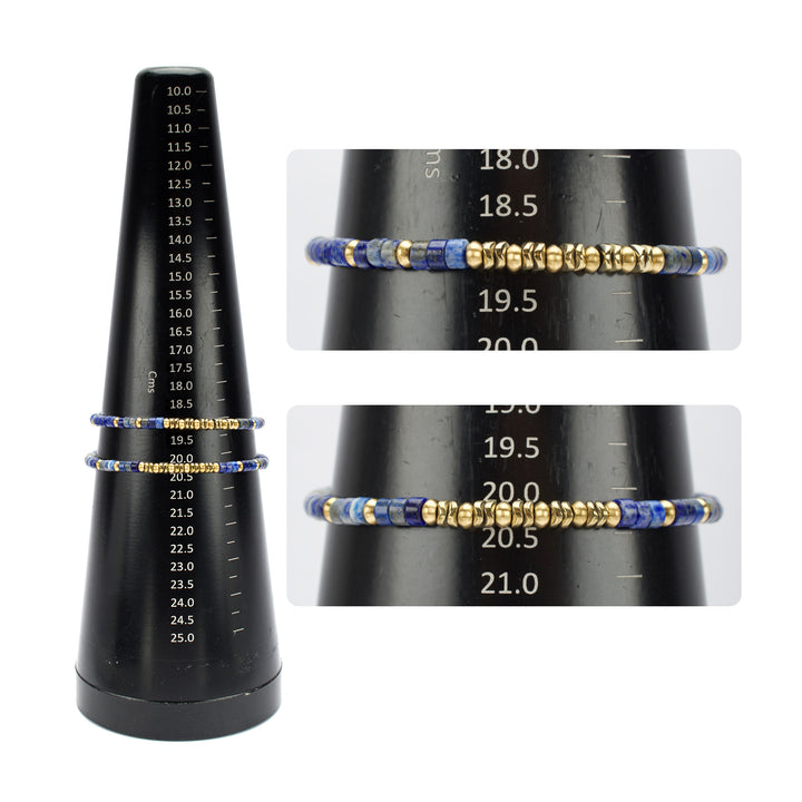 SkyWeaver (Hematite / Lapis Lazuli) Heishi Bead Bracelet
