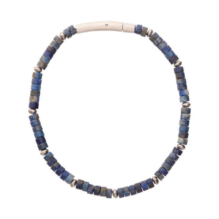 RiverRunner (Blue Lapis Lazuli) Heishi Bead Bracelet