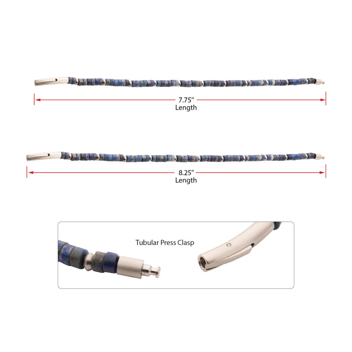 RiverRunner (Blue Lapis Lazuli) Heishi Bead Bracelet