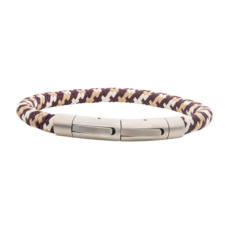 6mm Brown, Beige & Dark Brown Nylon Cord Bracelet