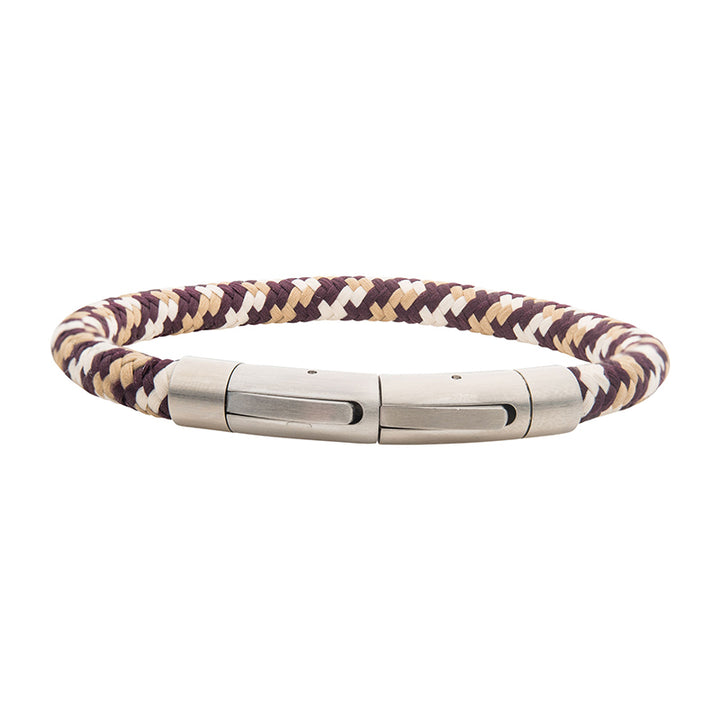 6mm Brown, Beige & Dark Brown Nylon Cord Bracelet