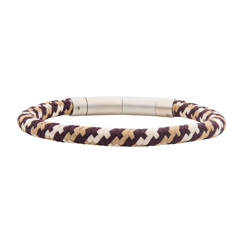6mm Brown, Beige & Dark Brown Nylon Cord Bracelet