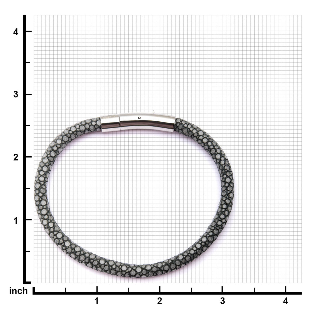 Grey Stingray Leather Bracelet