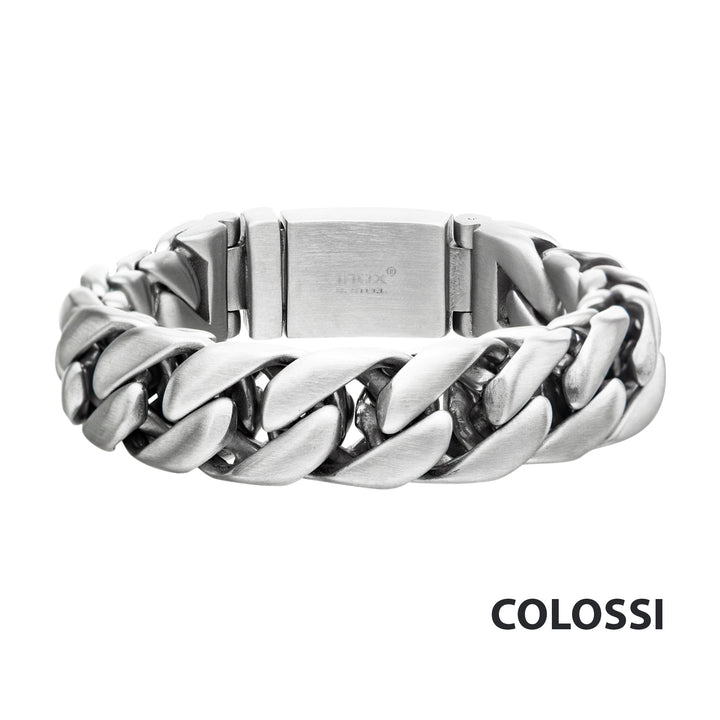 Matte Double Layer Curb Colossi Link and Chain Bracelets