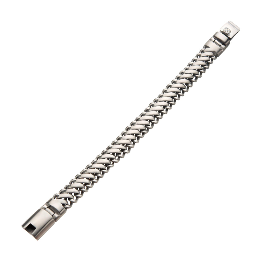 Matte Stainless Steel Big Double Chain Bracelet