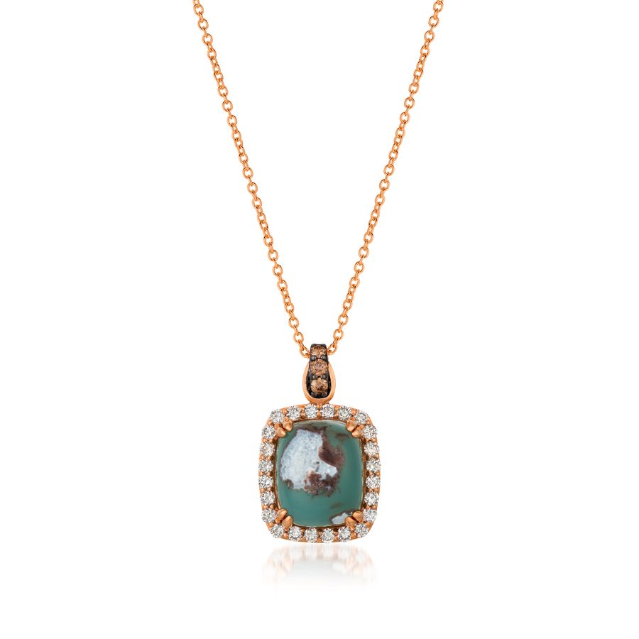14K STRAWBERRY GOLD DIAMOND AQUAPRASE CANDY PENDAN