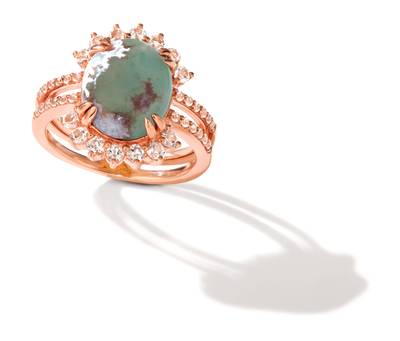 14K R/G RING 3.98 AC, WT |E,E|