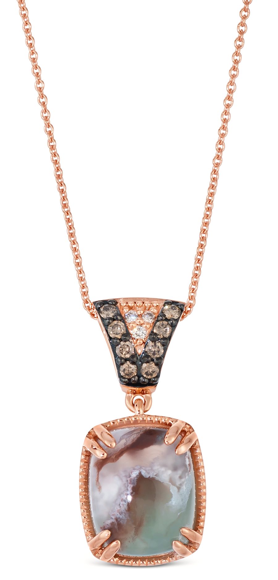 14K STRAWBERRY GOLD DIAMOND AQUAPRASE CANDY PENDAN