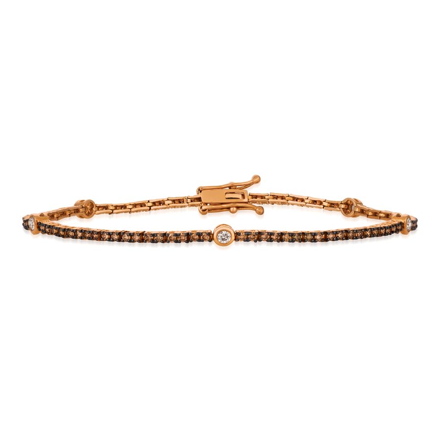 14K STRAWBERRY GOLD DIAMOND  BRACELET