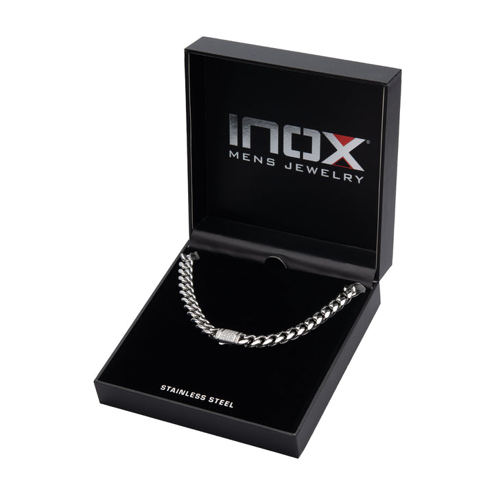 10mm Steel Miami Cuban Chain Necklace with CNC Precision Set Lab-grown Diamonds Double Tab Box Clasp