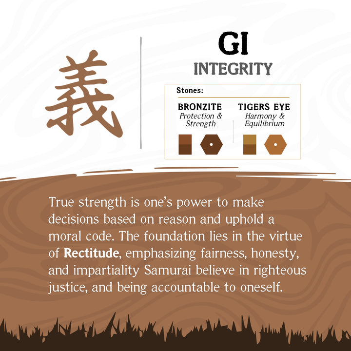 8mm Mokume Gane, Bronzite and Tigers Eye Beads Bushido Virtue Bracelet - GI: Integrity