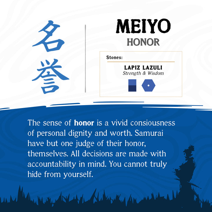 8mm Mokume Gane and Lapis Lazuli Beads Bushido Virtue Bracelet - MEIYO: Honor