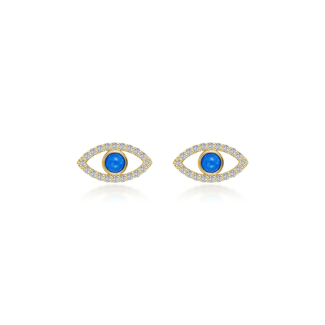 Turquoise Evil Eye Earrings