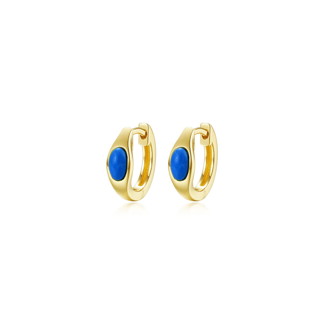 Newport Turquoise Huggie Earrings
