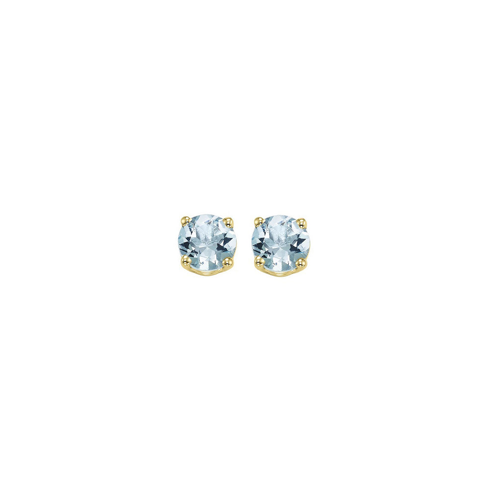 14Kt Yellow Gold Aquamarine 1/2Ctw Earring