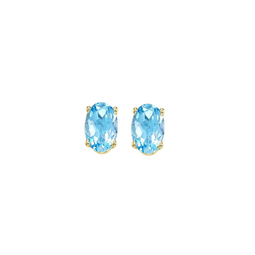 14Kt Yellow Gold Blue Topaz 1/2Ctw Earring