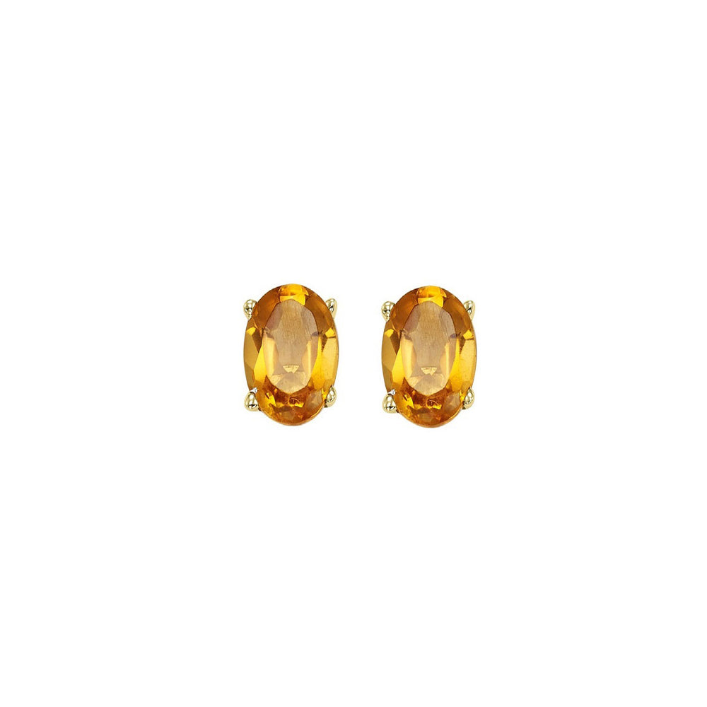 14Kt Yellow Gold Citrine 1Ctw Earring