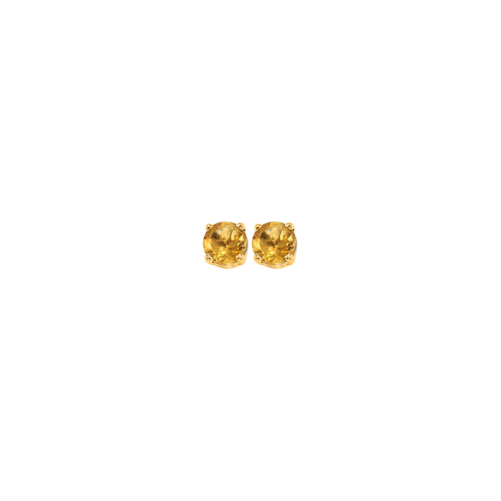 14Kt Yellow Gold Citrine 1/5Ctw Earring