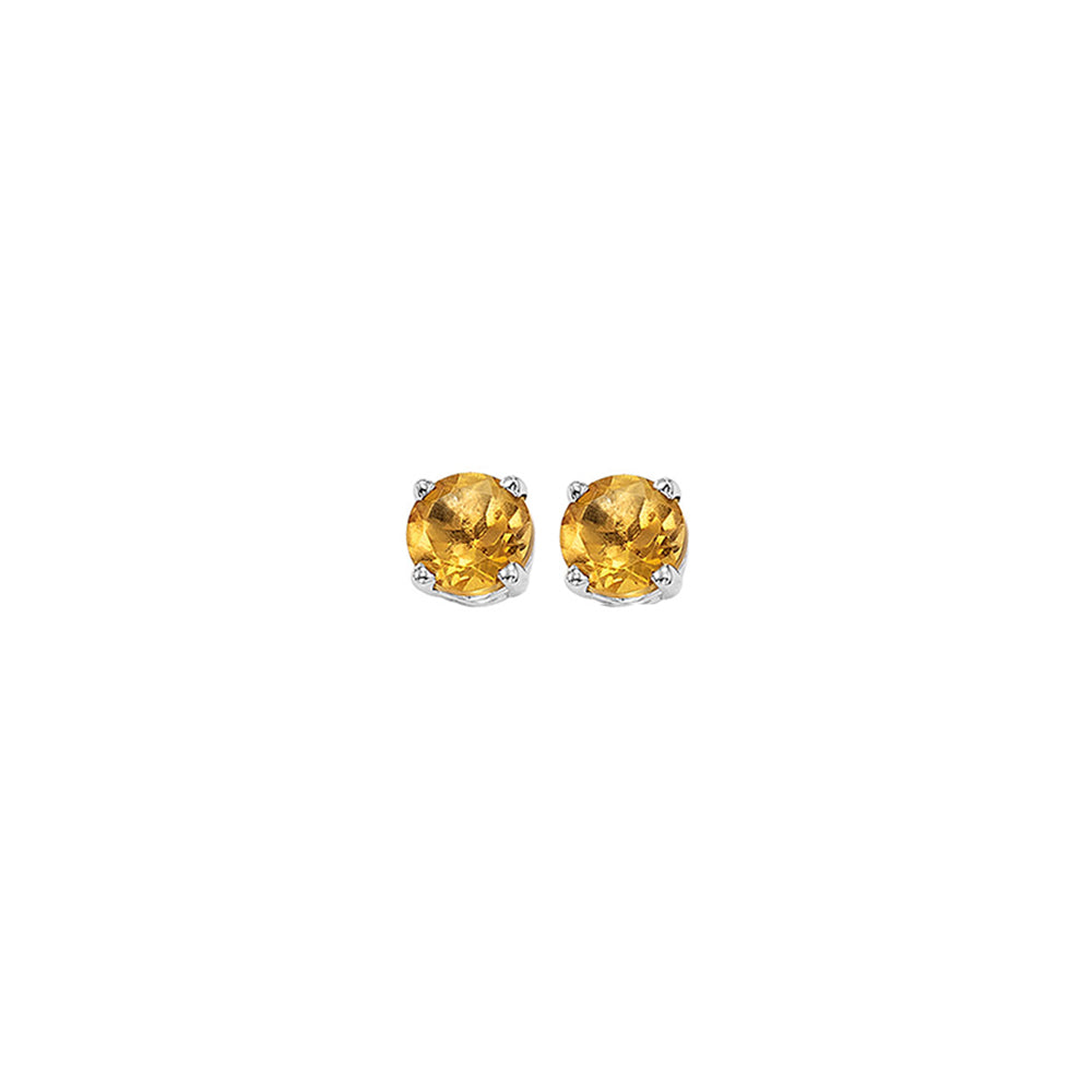 14Kt White Gold & Citrine 1/2Ctw Earring