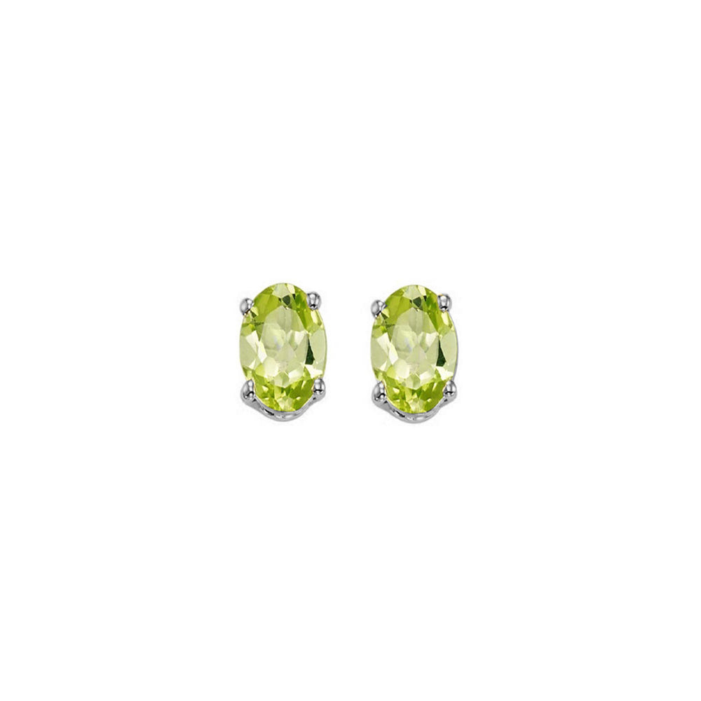 14Kt White Gold Peridot 1/2Ctw Earring