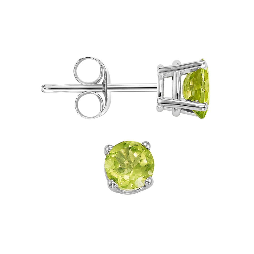 14Kt White Gold Peridot 1Ctw Earring