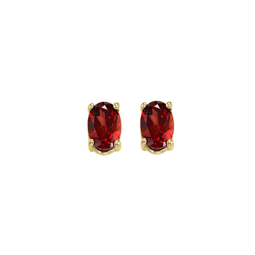 14Kt Yellow Gold Garnet 1/2Ctw Earring