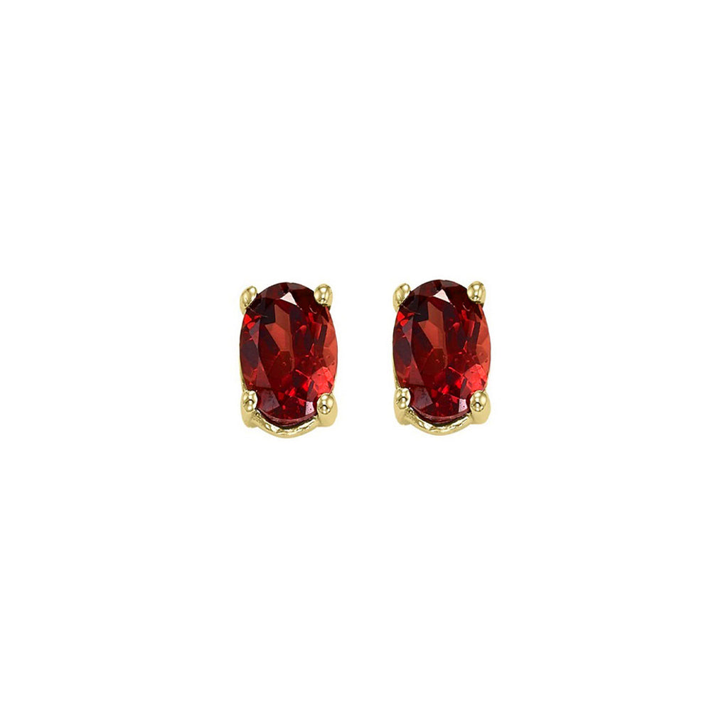 14Kt Yellow Gold Garnet 7/8Ctw Earring