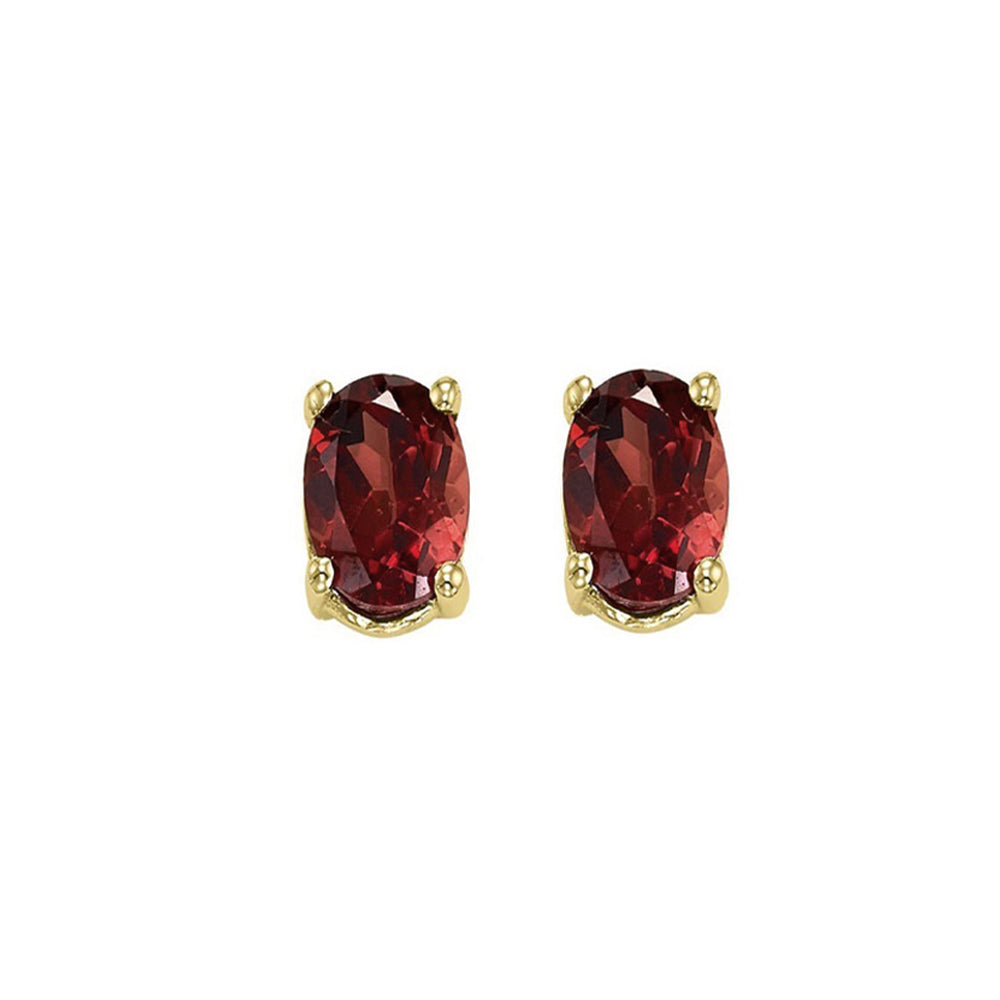 14Kt Yellow Gold Garnet 1Ctw Earring