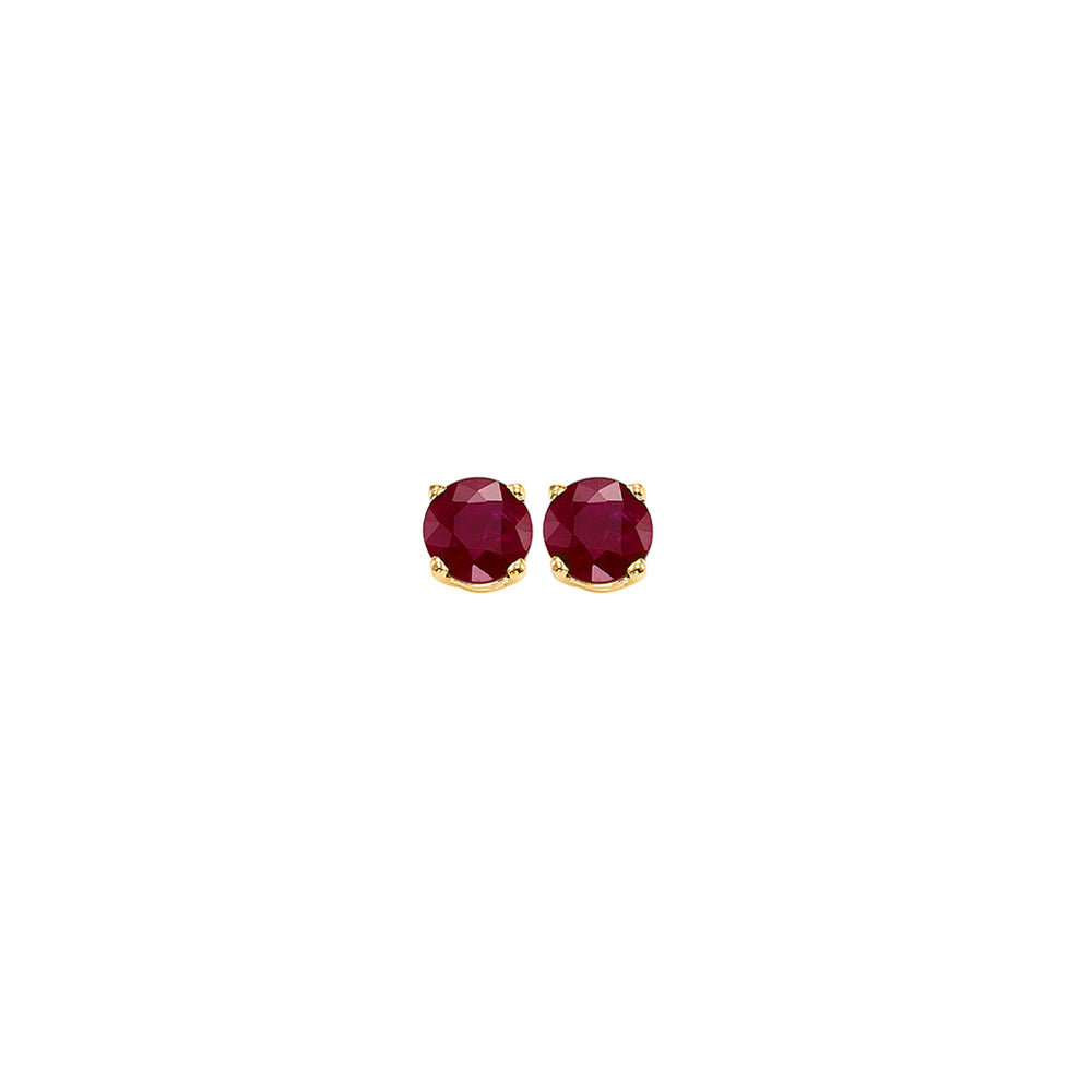 14Kt Yellow Gold Garnet 1/4Ctw Earring