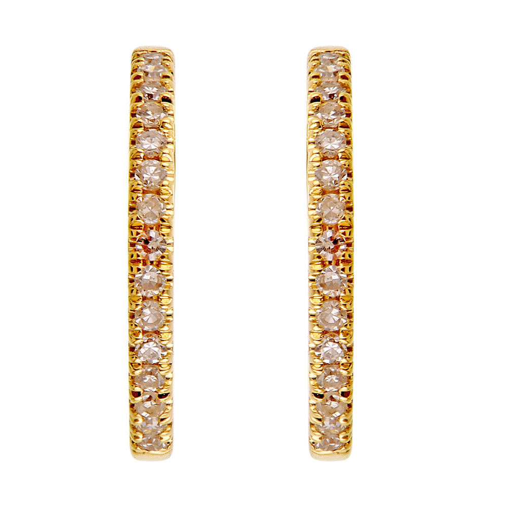 10Kt Yellow Gold Diamond 1/25Ctw Earring