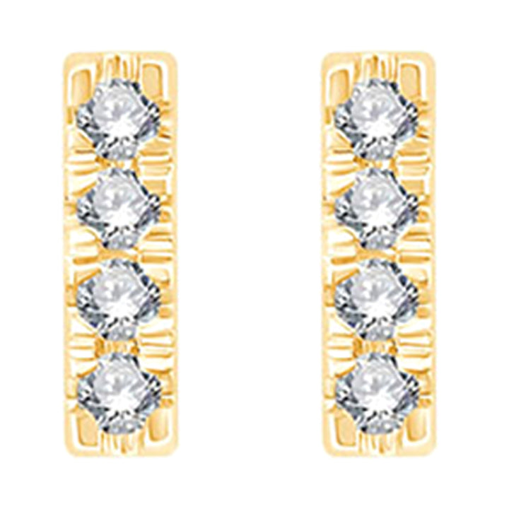 10Kt Yellow Gold Diamond 1/50Ctw Earring