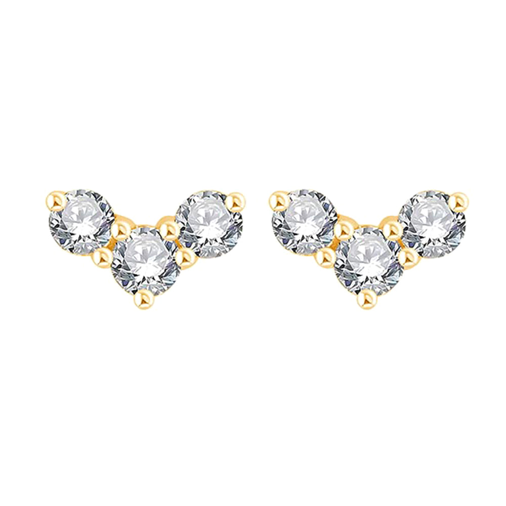 10Kt Yellow Gold Diamond 1/15Ctw Earring