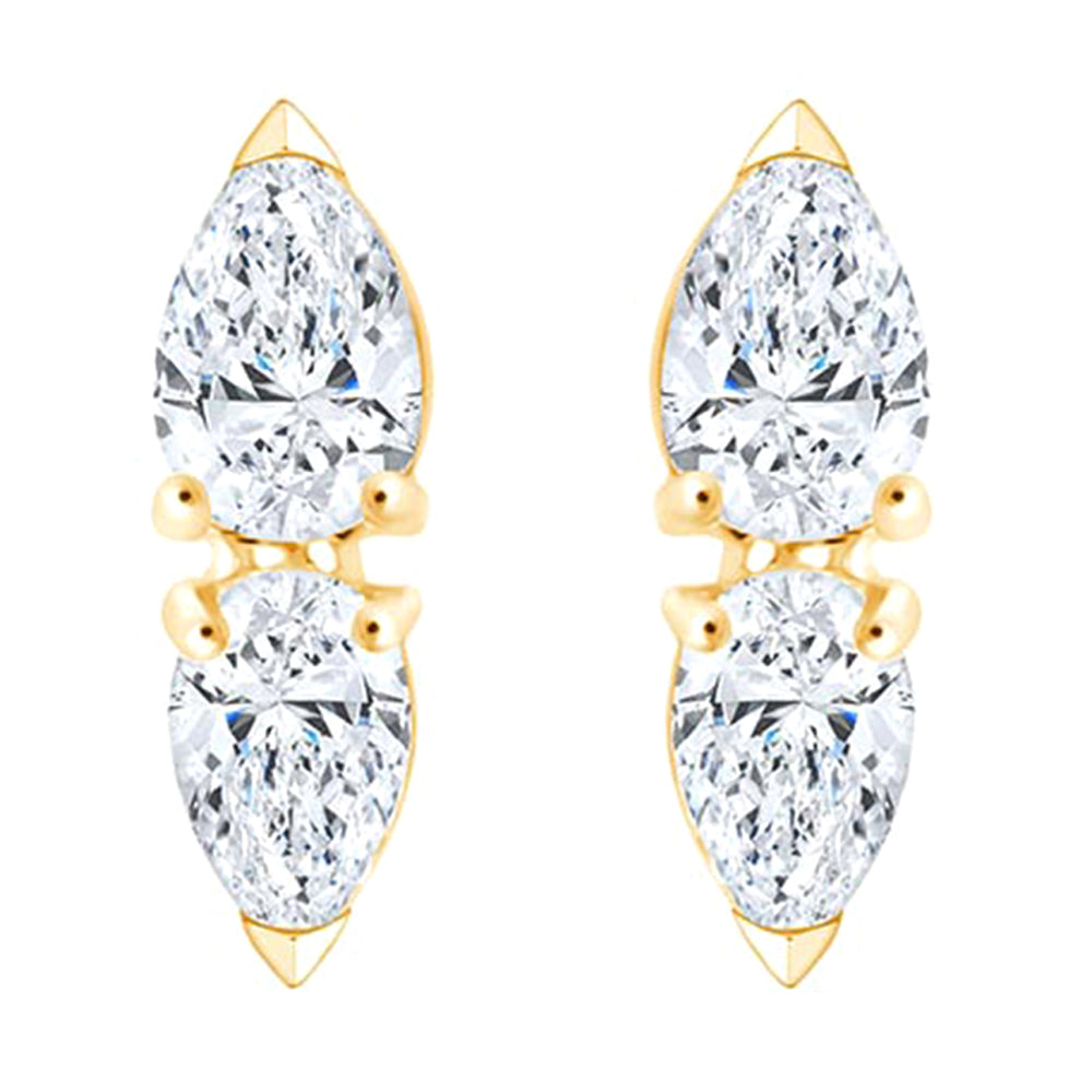 10Kt Yellow Gold Diamond 1/7Ctw Earring