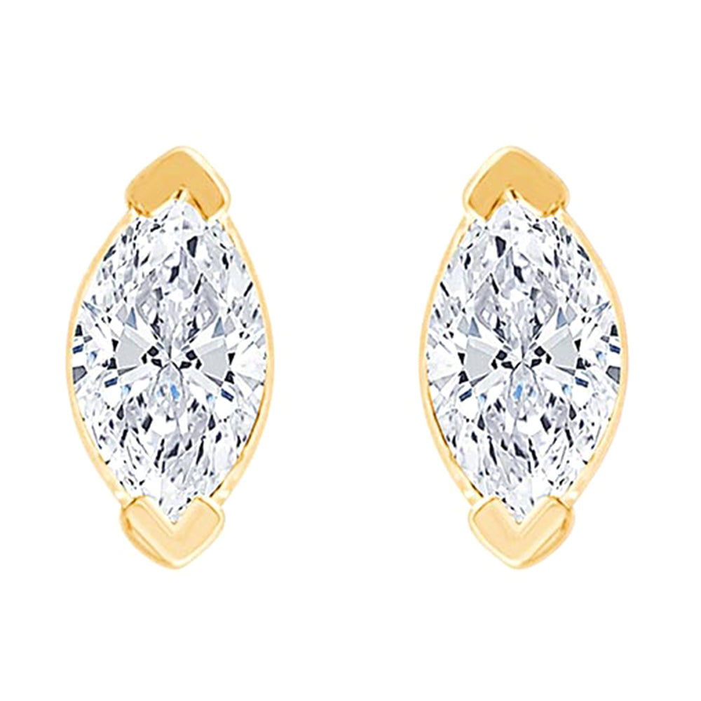 10Kt Yellow Gold Diamond 1/20Ctw Earring