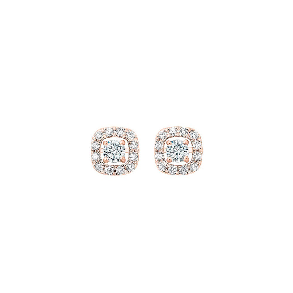14Kt Rose Gold Diamond 1/5Ctw Earring