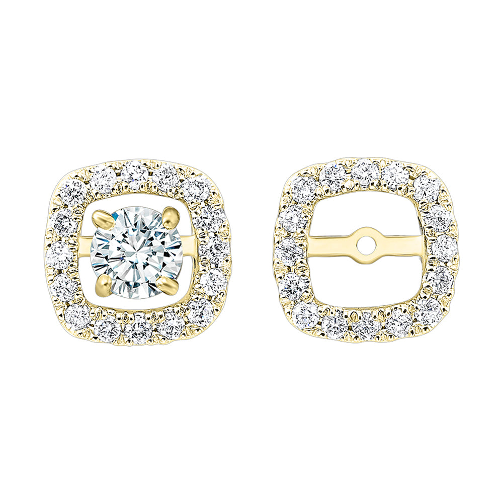14Kt Yellow Gold Diamond 1/5Ctw Earring