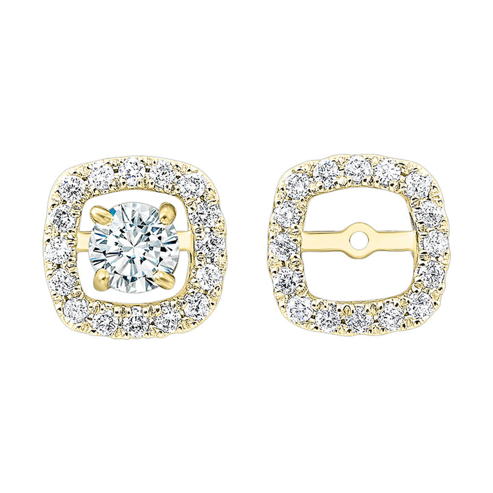 14Kt Yellow Gold Diamond 1/5Ctw Earring