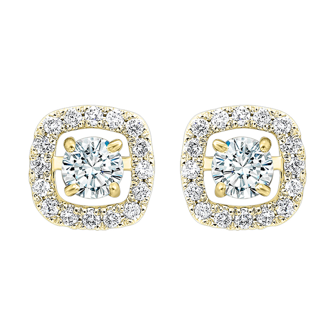 14Kt Yellow Gold Diamond 1/5Ctw Earring