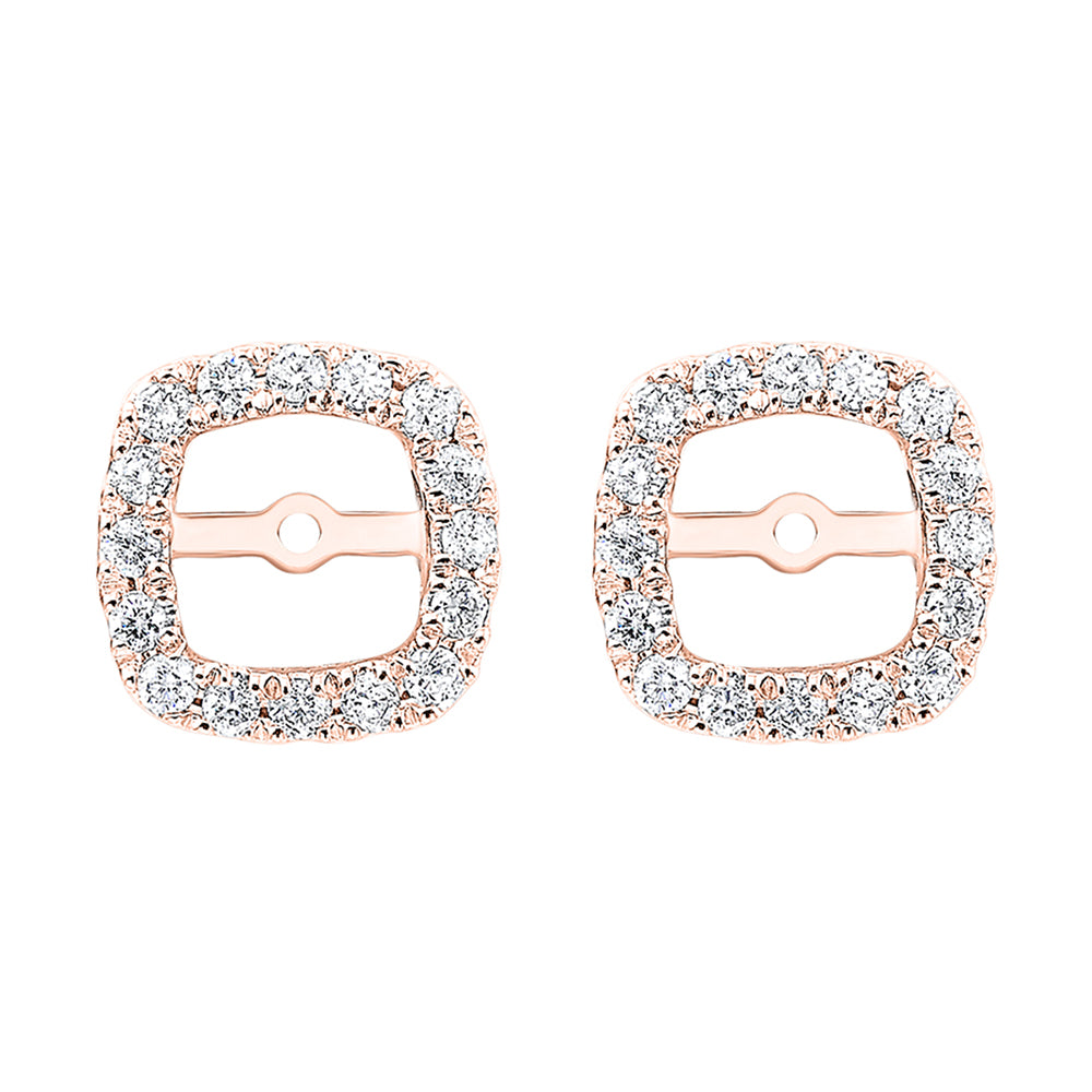 14Kt Rose Gold Diamond 1/5Ctw Earring