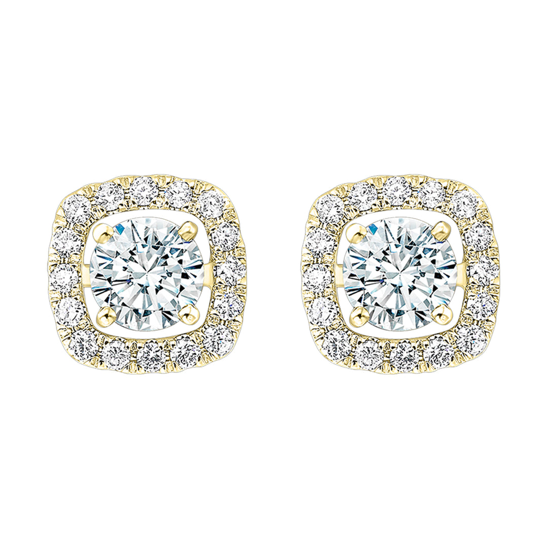 14Kt Yellow Gold Diamond 1/5Ctw Earring
