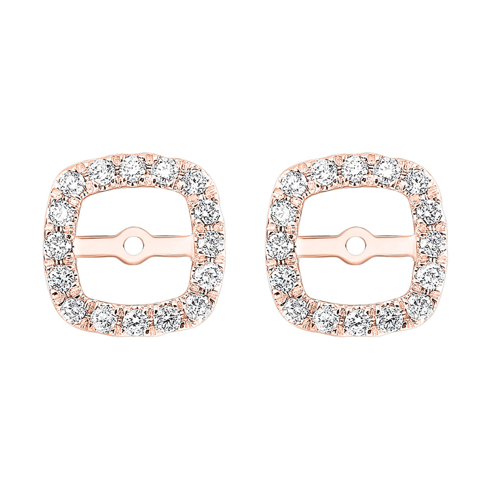 14Kt Rose Gold Diamond 1/5Ctw Earring