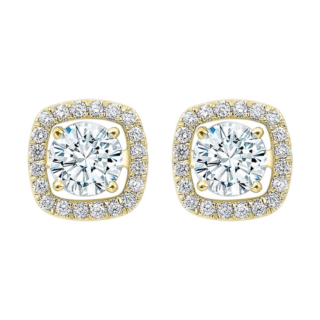 14Kt Yellow Gold Diamond 1/4Ctw Earring