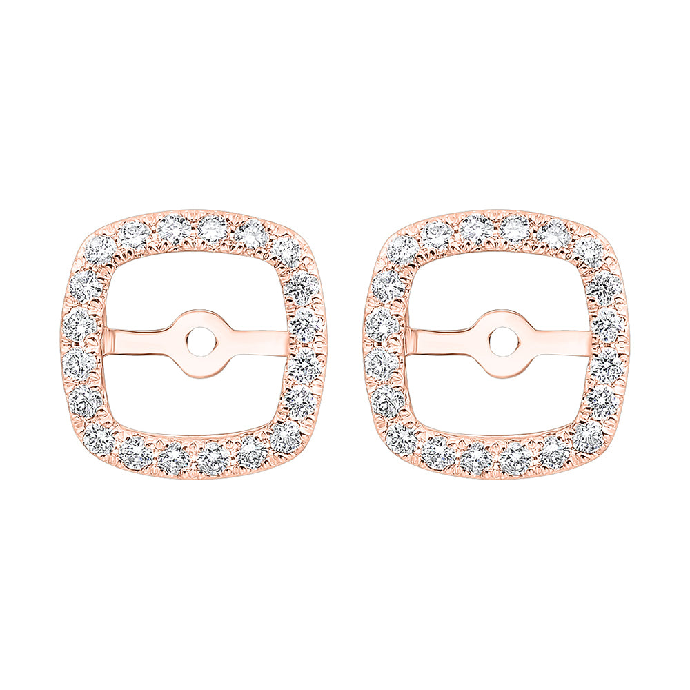 14Kt Rose Gold Diamond 1/3Ctw Earring